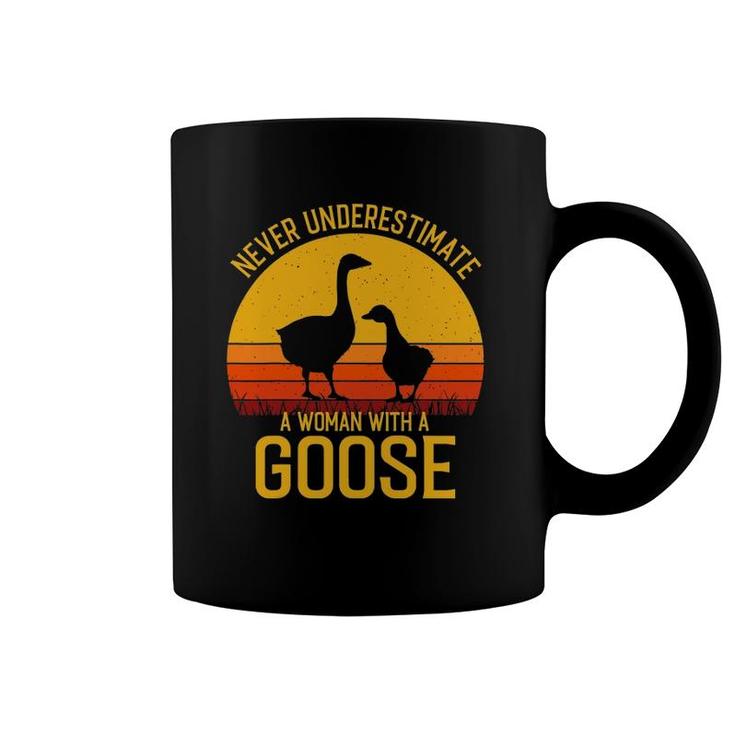 Mens Goose - Never Underestimate A Woman With A Goose Coffee Mug