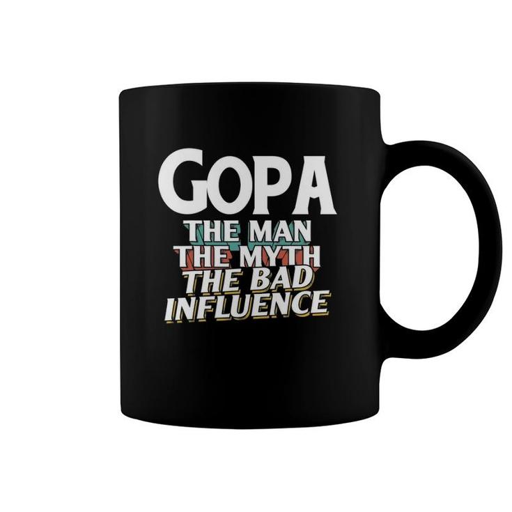 Mens Gopa Gift For The Man Myth Bad Influence Grandpa Coffee Mug