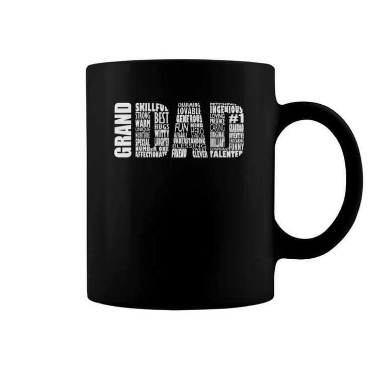 Mens Granddad Grandpa Word Cloud Gift Coffee Mug