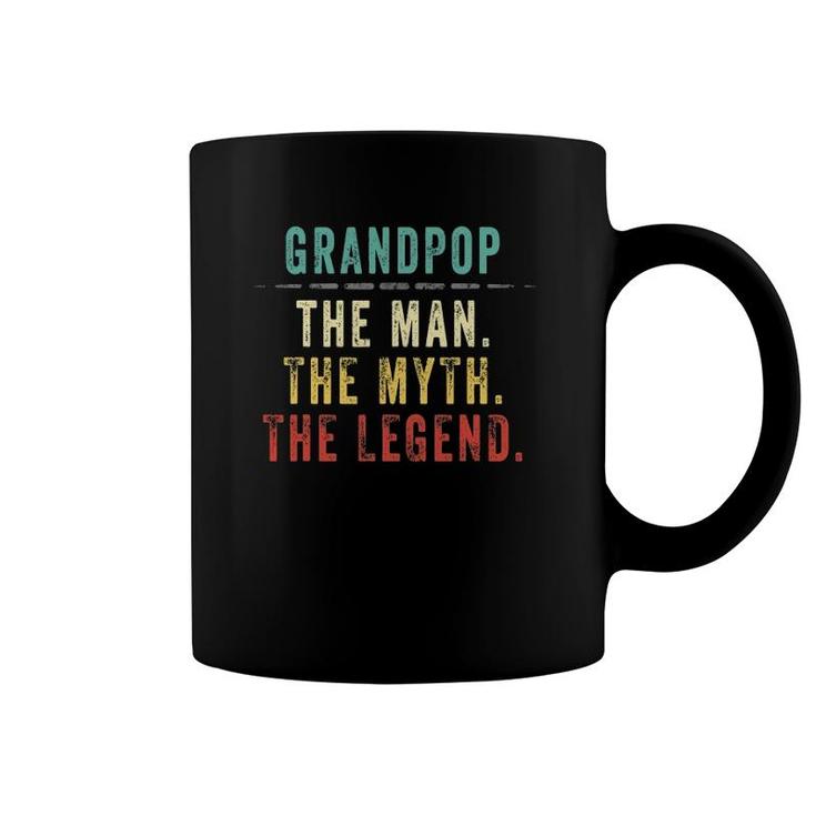 Mens Grandpop Fathers Day Gift For Grandpop Man Myth Legend Coffee Mug