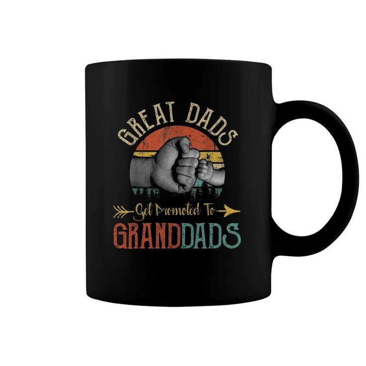 Mens Great Dads Get Promoted To Granddads Funny Fathers Day Coffee Mug