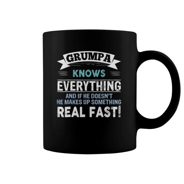 Mens Grumpa  Grumpa Knows Everything Grandpa Gift Coffee Mug