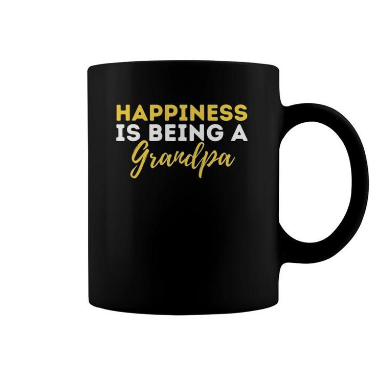 Mens Happiness Is Being A Grandpa - Grandfather Granddad Gramps Coffee Mug