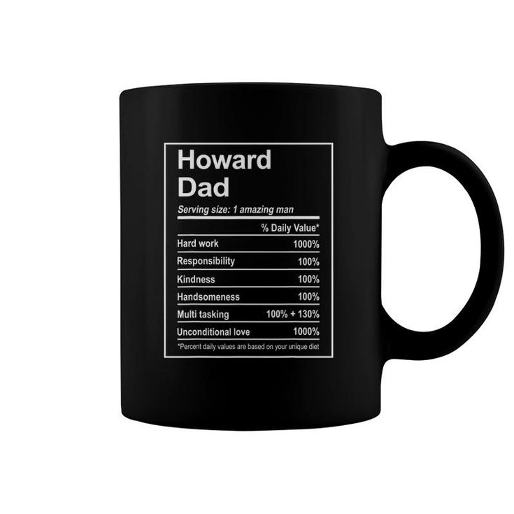 Mens Howard Dad Funny Men Nutrition Facts Father's Day Michigan Coffee Mug