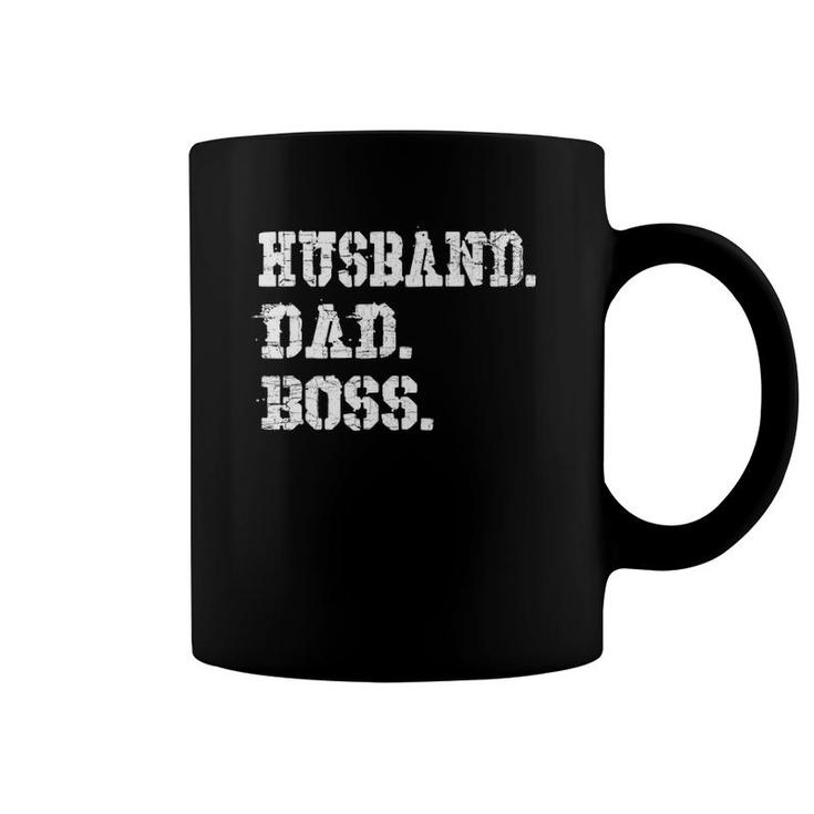 Mens Husband Dad Boss  Funny Father's Day Gift Tee Coffee Mug