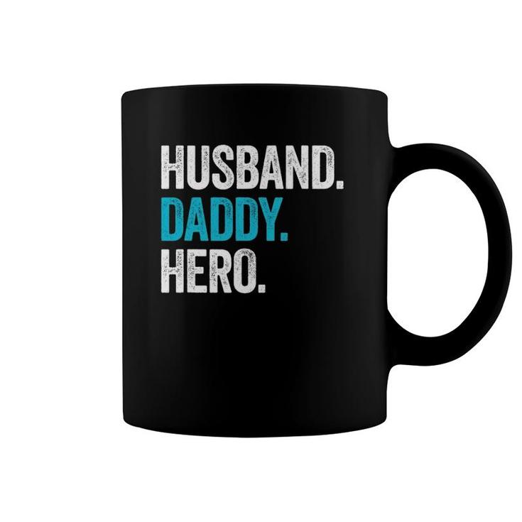 Mens Husband Daddy Hero Dad Father's Day Gift Coffee Mug