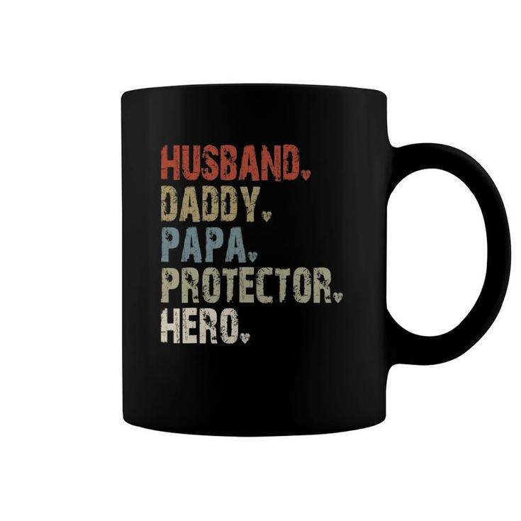 Mens Husband - Daddy - Papa - Protector - Hero Coffee Mug