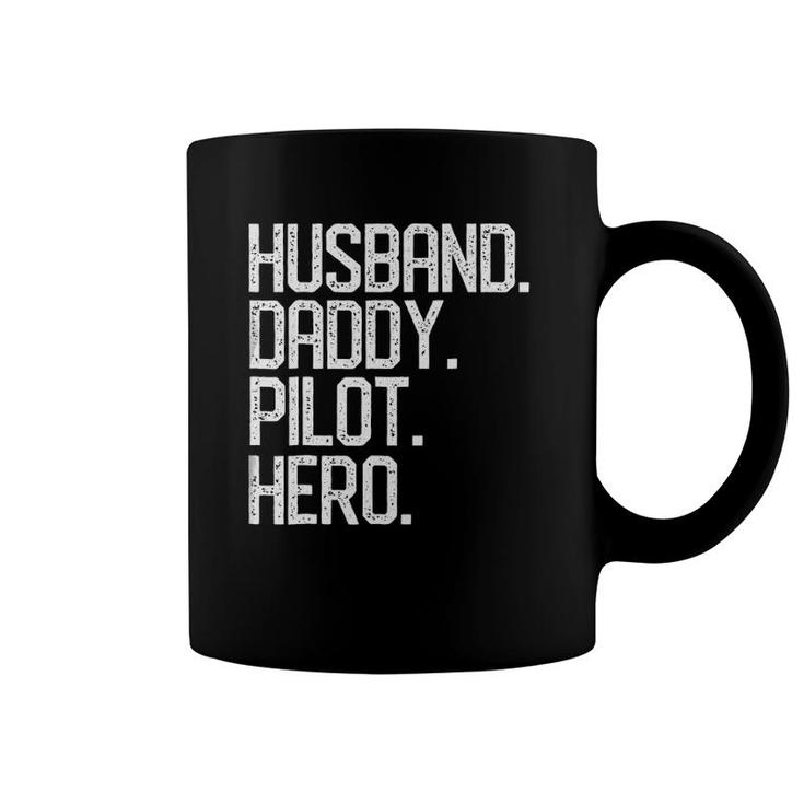 Mens Husband Daddy Pilot Hero Dad Papa Christmas Gift Coffee Mug