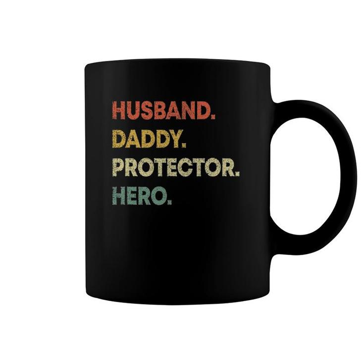 Mens Husband Daddy Protector Hero Dad Fathers Day Coffee Mug