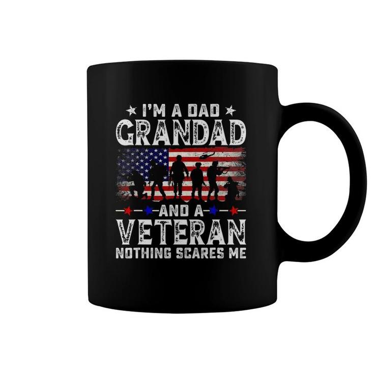 Mens I'm A Dad Grandad And A Veteran For Dad Father's Day Coffee Mug