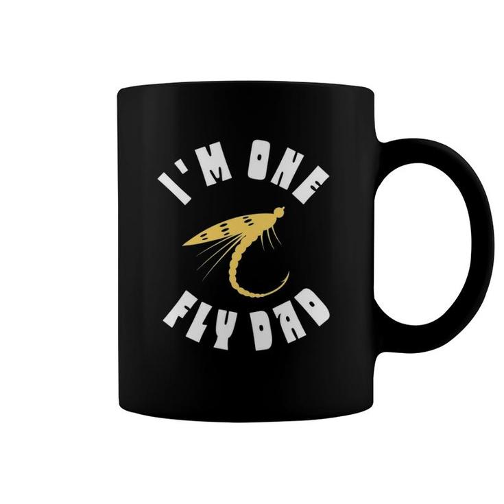 Mens I'm One Fly Dad - Funny Father's Day Fishing Coffee Mug