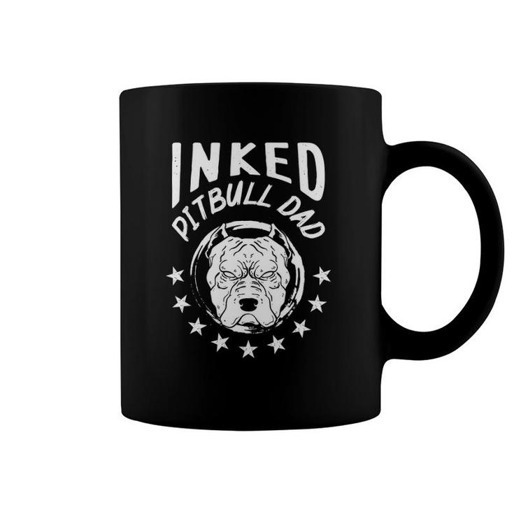 Mens Inked Pitbull Dad Dog Owner Father's Day Gifts Coffee Mug