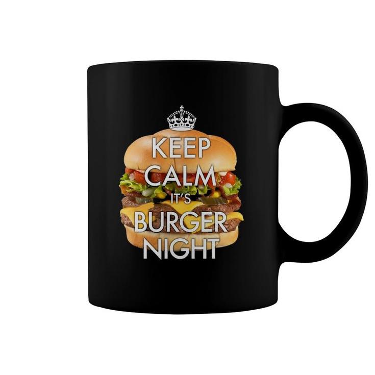 Mens Keep Calm It's Burger Night Novelty Soft Touch Coffee Mug