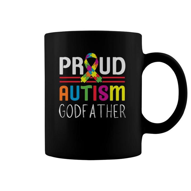Mens Mens Proud Godfather Uncle Friend Brother Autism Awareness Coffee Mug