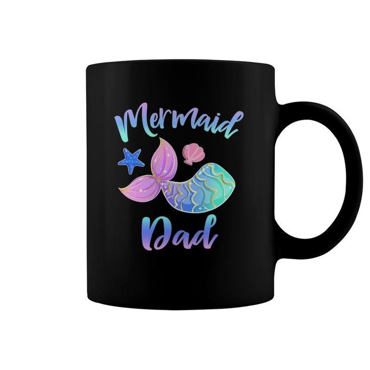 Mens Mermaid Dad Squad Gifts For Dad Fathers Coffee Mug