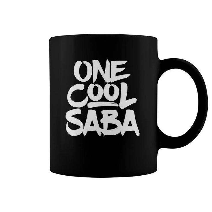 Mens One Cool Saba - Grandfather Dad Gift Tee Coffee Mug