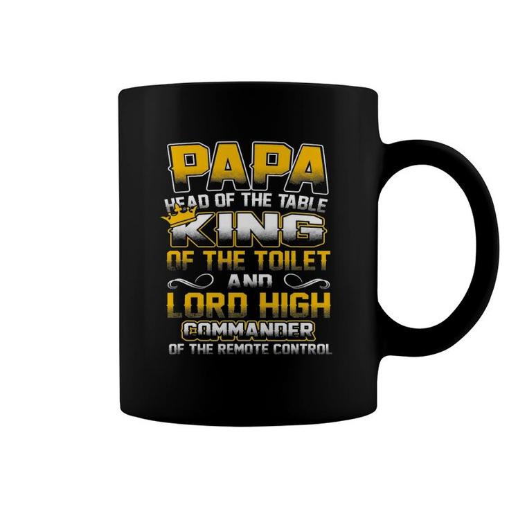 Mens Papa Head Of The Table King Of The Toilet - Fathers Gift Coffee Mug