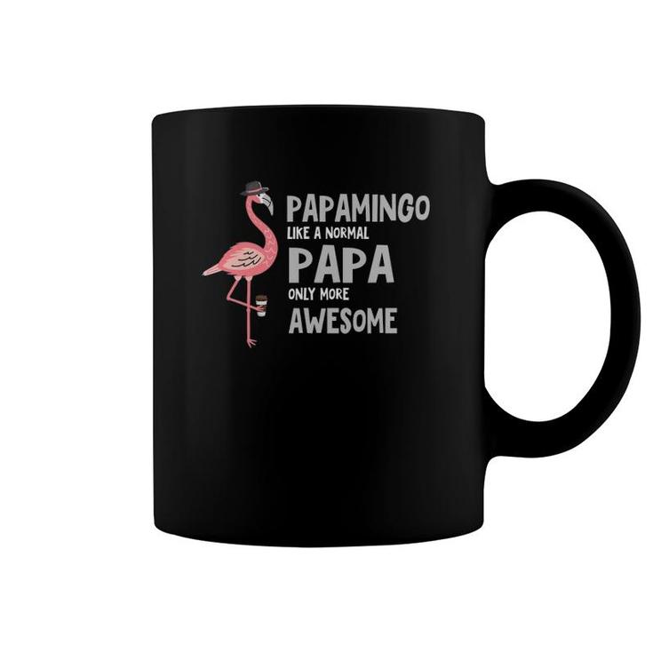 Mens Papamingo Like A Normal Papa Only More Awesome Design Coffee Mug