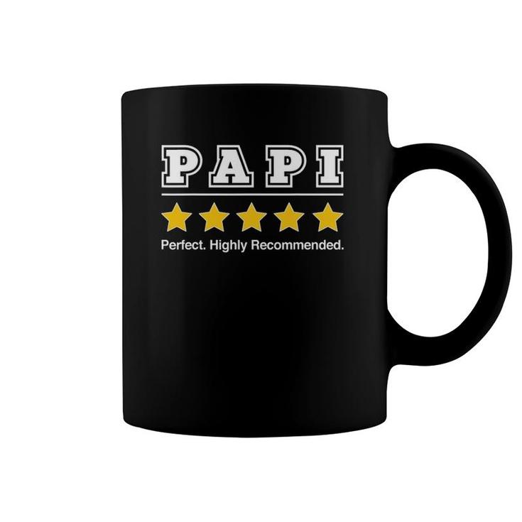 Mens Papi 5 Stars Perfect Funny Gifts For Papi Father's Day Coffee Mug