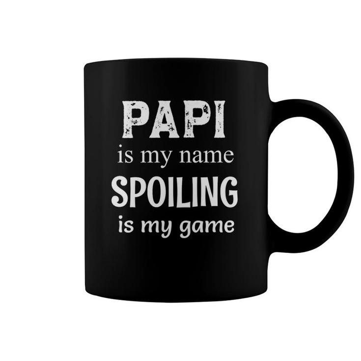 Mens Papi Is My Name French Spanish Latin Grandpa Grandfather Coffee Mug