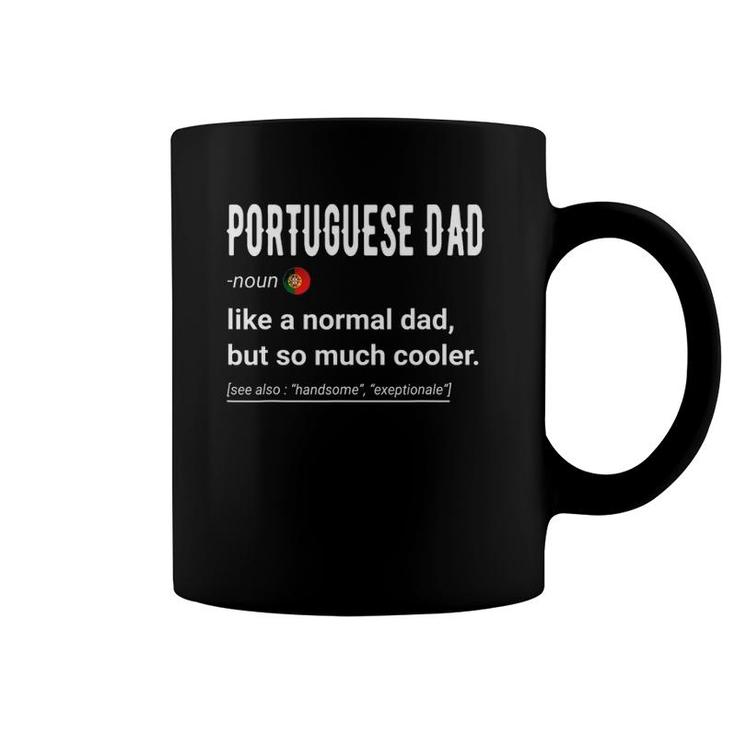Mens Portuguese Dad Definition  - Portuguese Daddy Flag Gift Coffee Mug