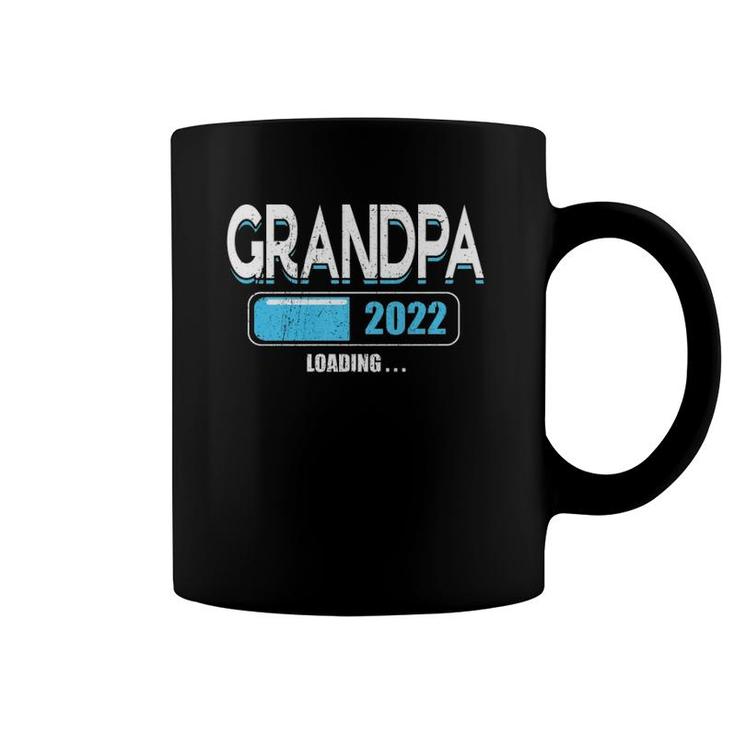 Mens Promoted To Grandfather Est 2022 Loading Future Grandpa  Coffee Mug