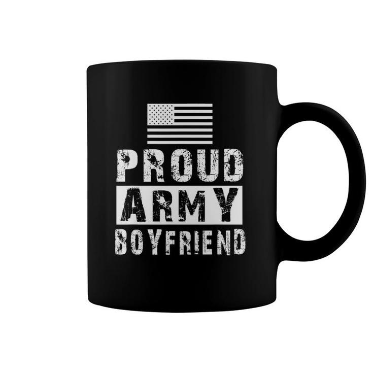 Mens Proud Army Boyfriend Family Military Appreciation Graphic Coffee Mug