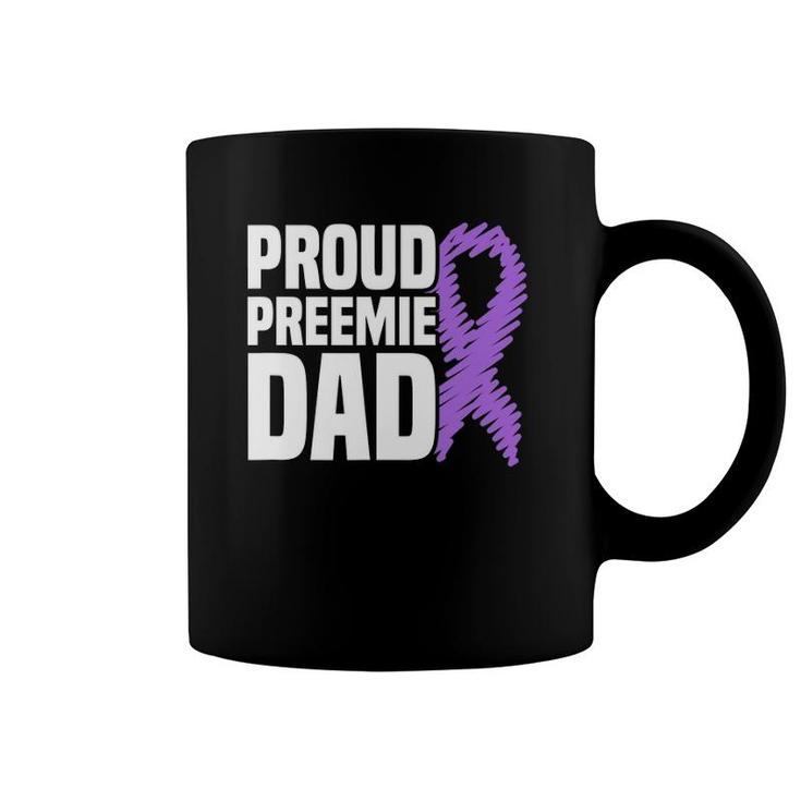 Mens Proud Preemie Dad Nicu Premature Birth Prematurity Awareness Coffee Mug