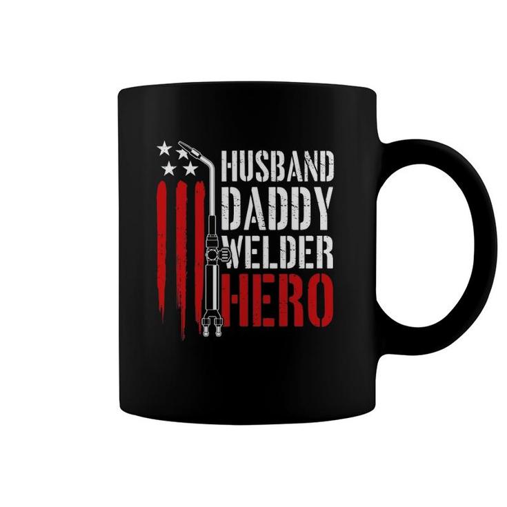 Mens Proud Welding Husband Daddy Welder Hero Weld Father's Day Coffee Mug