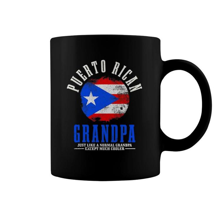 Mens Puerto Rican Grandpa Puerto Rico Flag Pride Coffee Mug