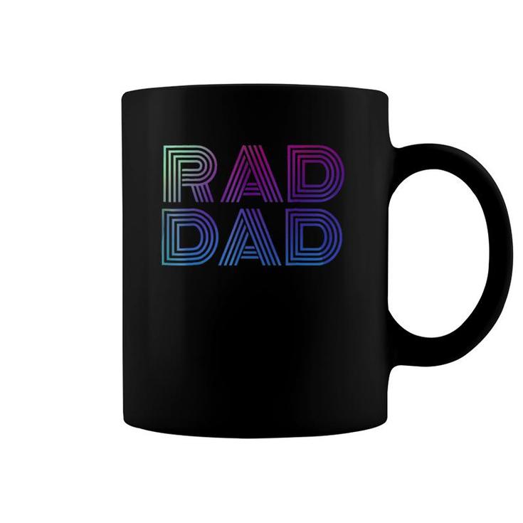 Mens Rad Dad 1980'S Retro Father's Day Coffee Mug