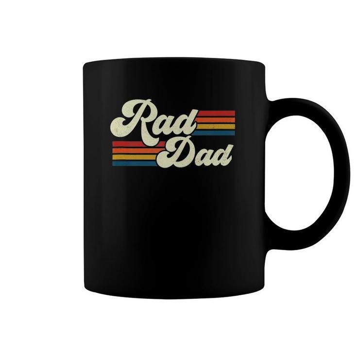 Mens Rad Dad Retro Fathers Day Top  Coffee Mug