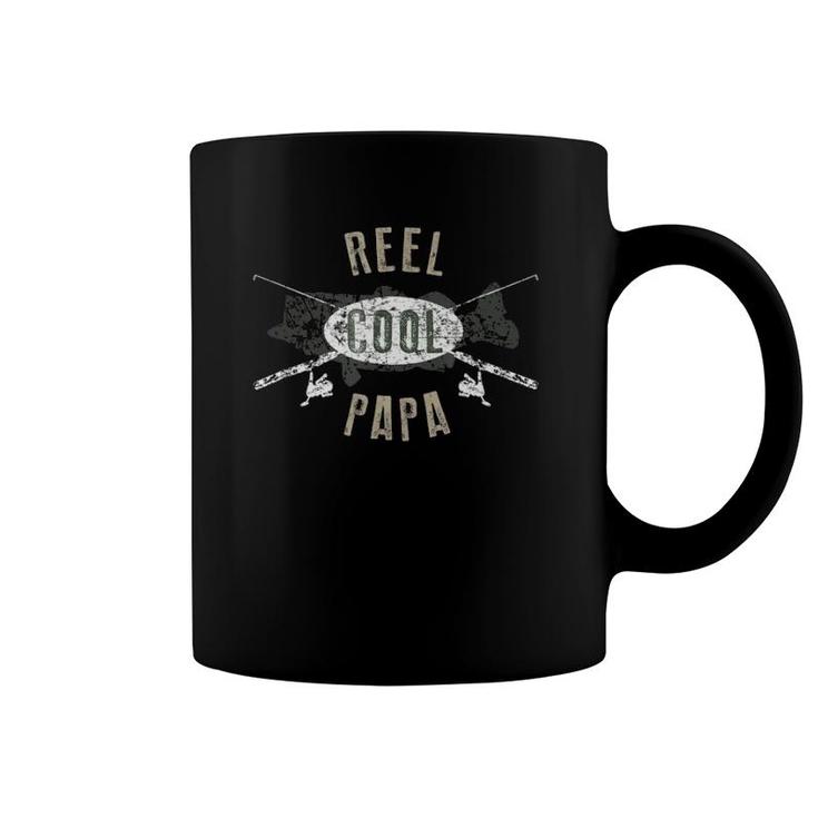 Mens Reel Cool Papa , Cute Fishing Father's Day Gift Coffee Mug