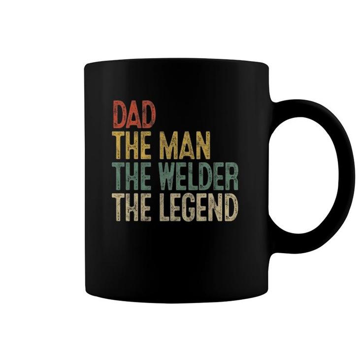 Mens Retro Dad Man Welder Legend Gift Welding Father Weld Daddy Coffee Mug