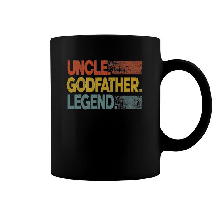 Mens Retro Uncle Godfather Legend Funny Uncle  Father's Day Coffee Mug