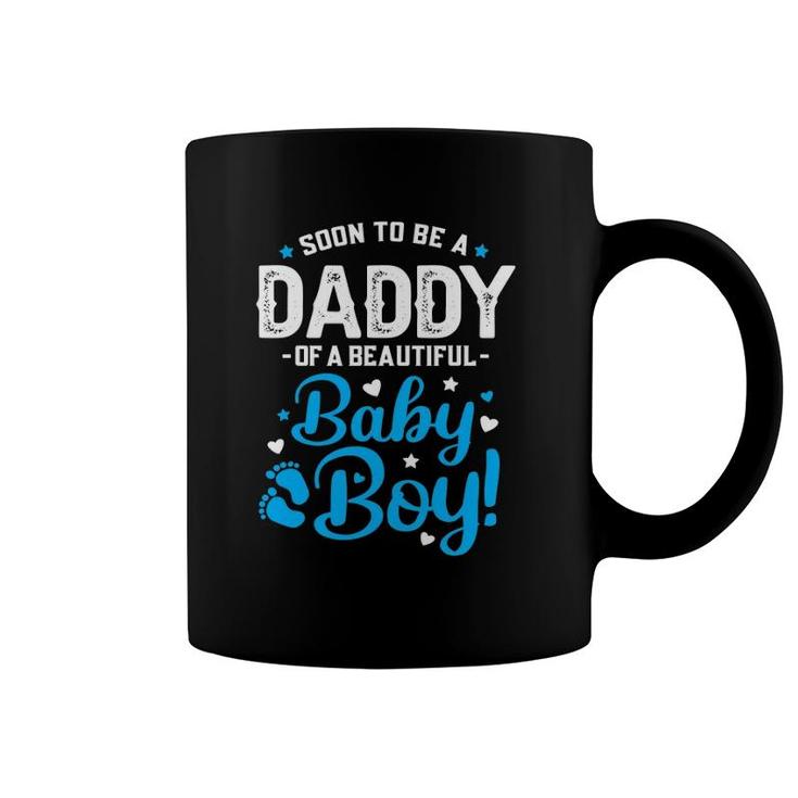 Mens Soon To Be A Daddy Of A Baby Boy New Dad Expecting Father Coffee Mug