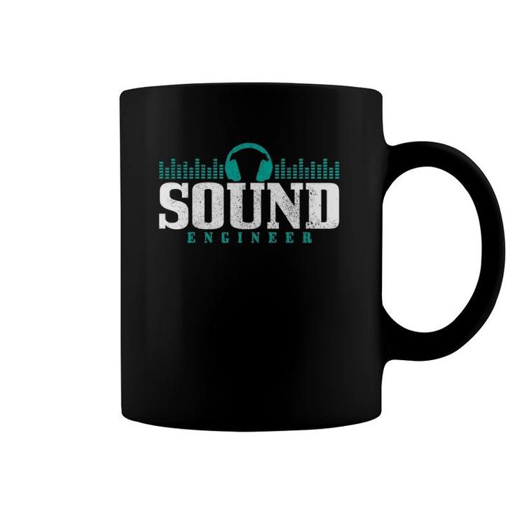 Mens Sound Engineer Headphones Audio Sound Guy Technician Gift Coffee Mug