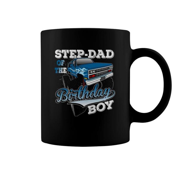 Mens Step-Dad Of The Birthday Boy Monster Truck Birthday Coffee Mug