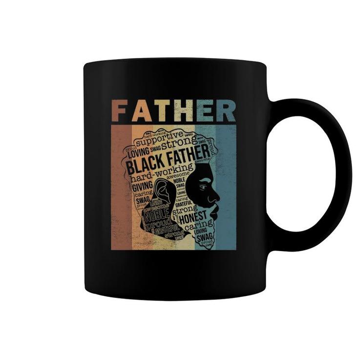 Mens Supportive Loving Swag Strong Black Father Vintage Dope Dad Coffee Mug