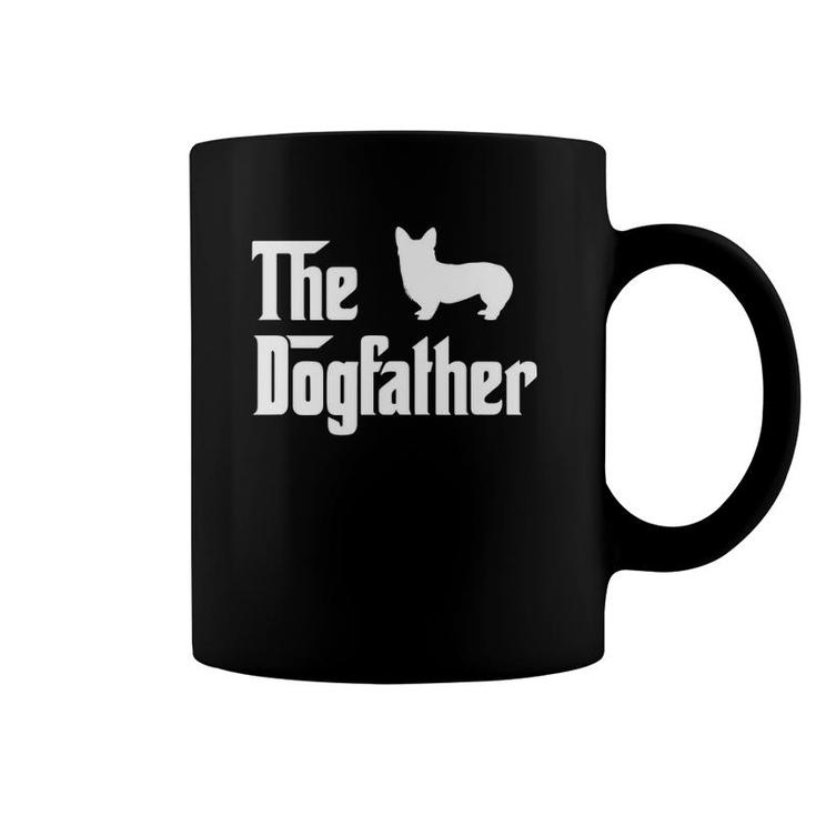 Mens The Dogfather  Gift For Corgi Lovers Dad Funny Corgi Coffee Mug
