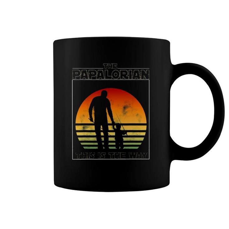 Mens The Papalorian Fathers Day Dad And Son Fishing Funny Gift Coffee Mug