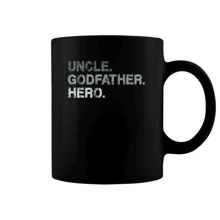 Mens Uncle Godfather Hero  & Gift For Uncles Cute Godfathers Coffee Mug