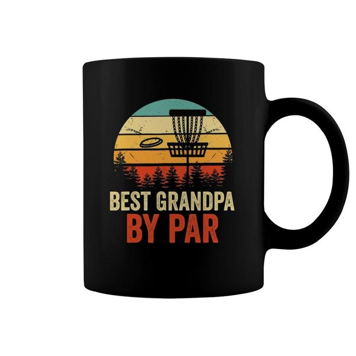 Mens Vintage Best Grandpa By Par Disc Golf Gift Men Fathers Day Coffee Mug