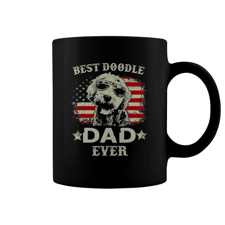Mens Vintage Father's Day Tee Best Doodle Dad Ever Coffee Mug