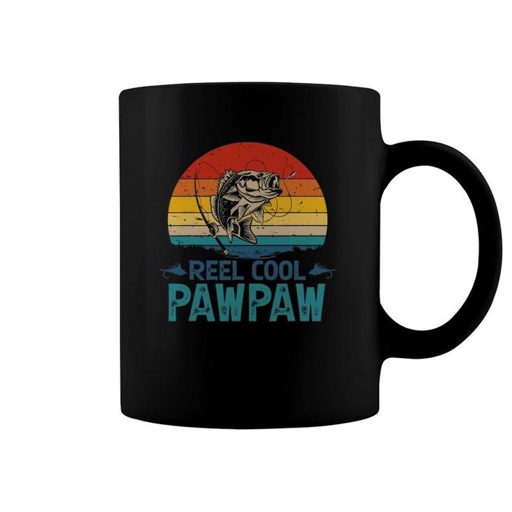 Mens Vintage Fishing Reel Cool Pawpaw Grandpa Paw Paw Father's Day Coffee Mug