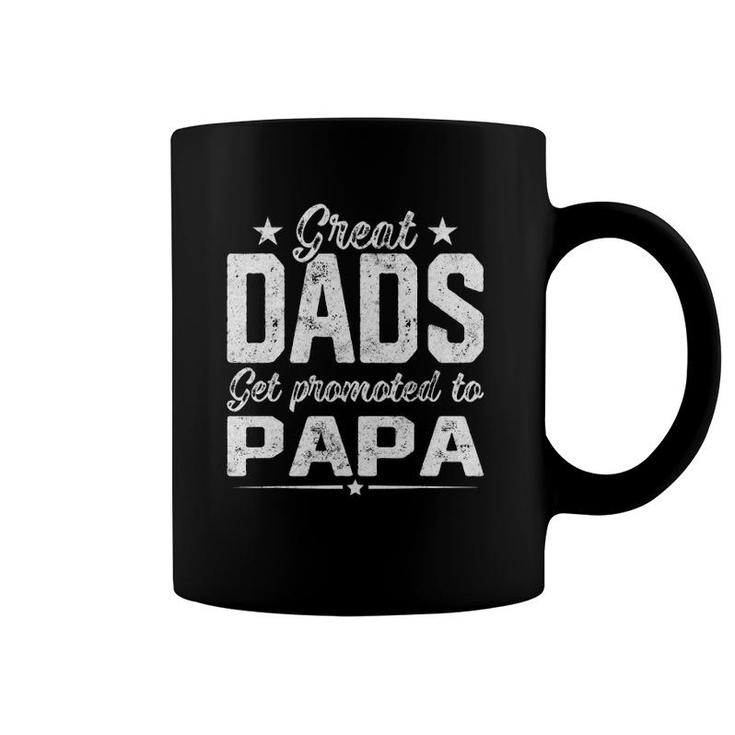 Mens Vintage Greatest Dads Get Promoted To Papa Father's Day Coffee Mug