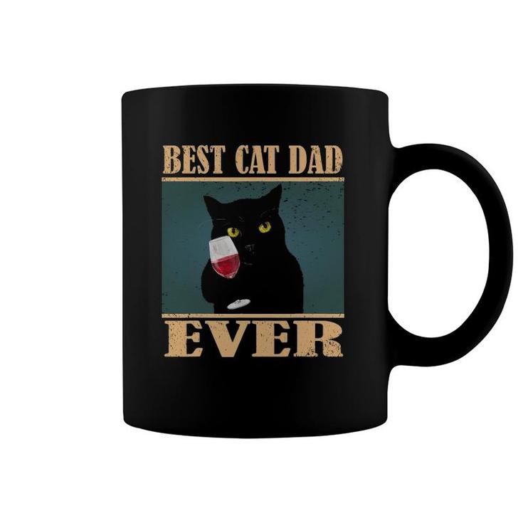 Mens Vintage Retro Best Cat Dad Ever Coffee Mug