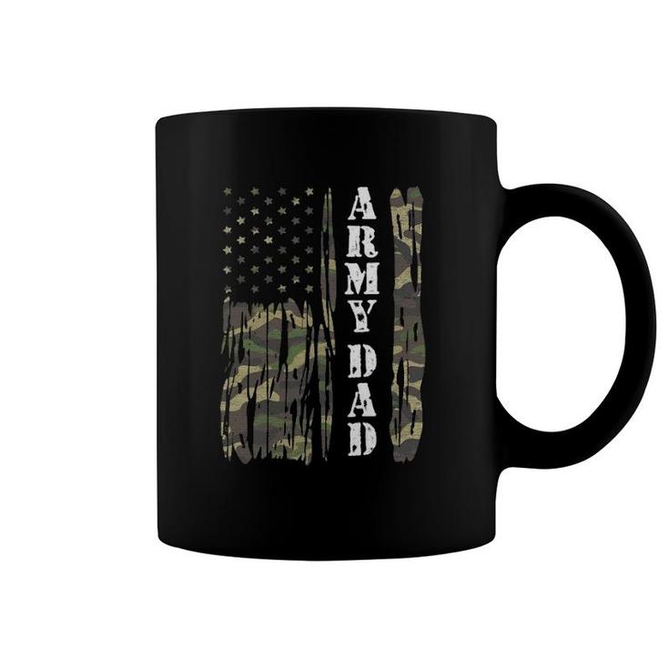 Mens Vintage Us Flag Army Dad Veteran Father Father's Day Gift Coffee Mug