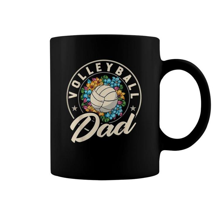 Mens Volleyball Dad For Beach Sports Player And Volleyball Dad Coffee Mug