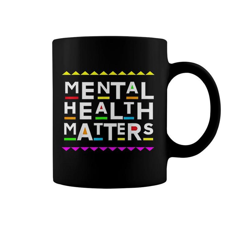 Mental Health Matters Retro 90's Style Coffee Mug